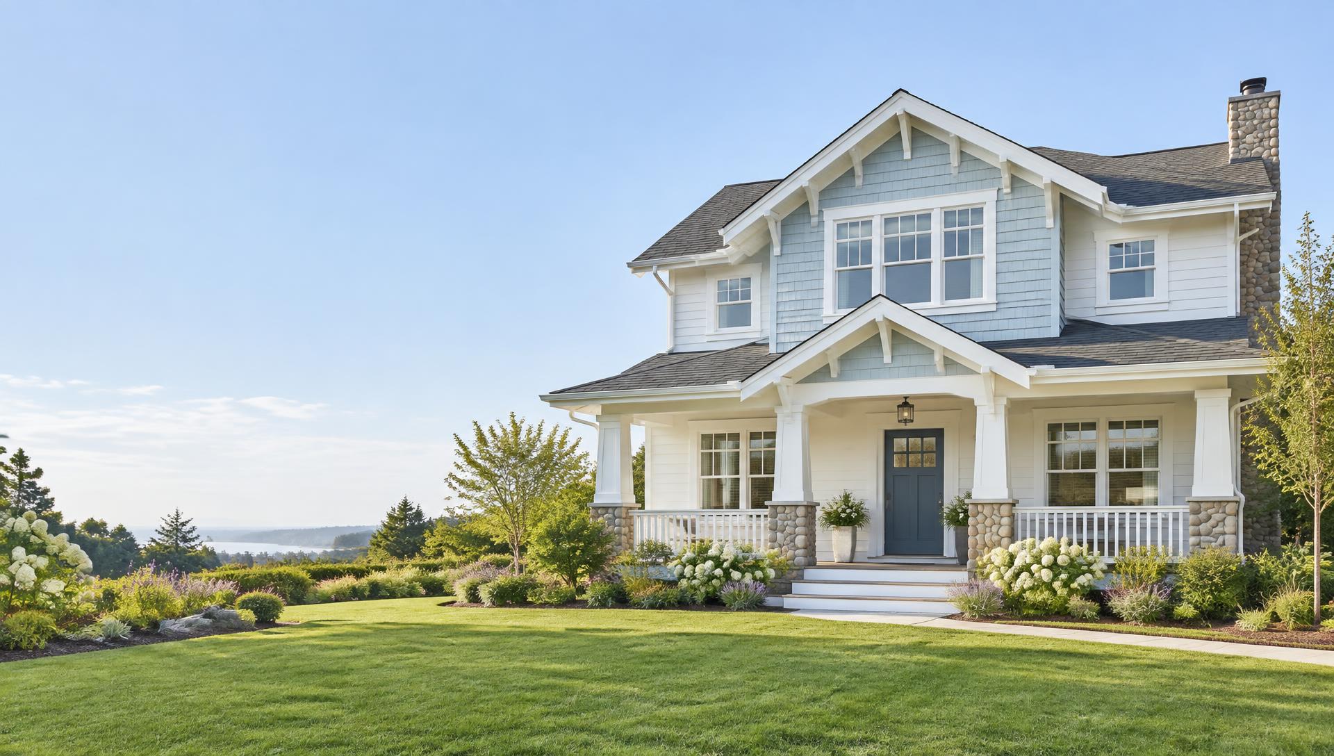 Illustrative single-family craftsman home